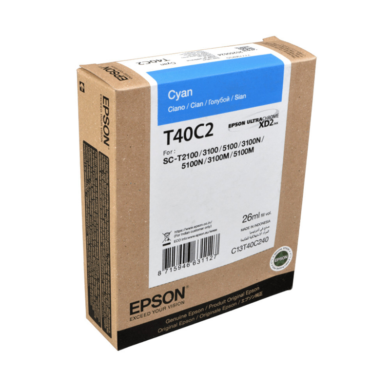 Cartuş cerneală Epson T40C C cyan original PrintMarket