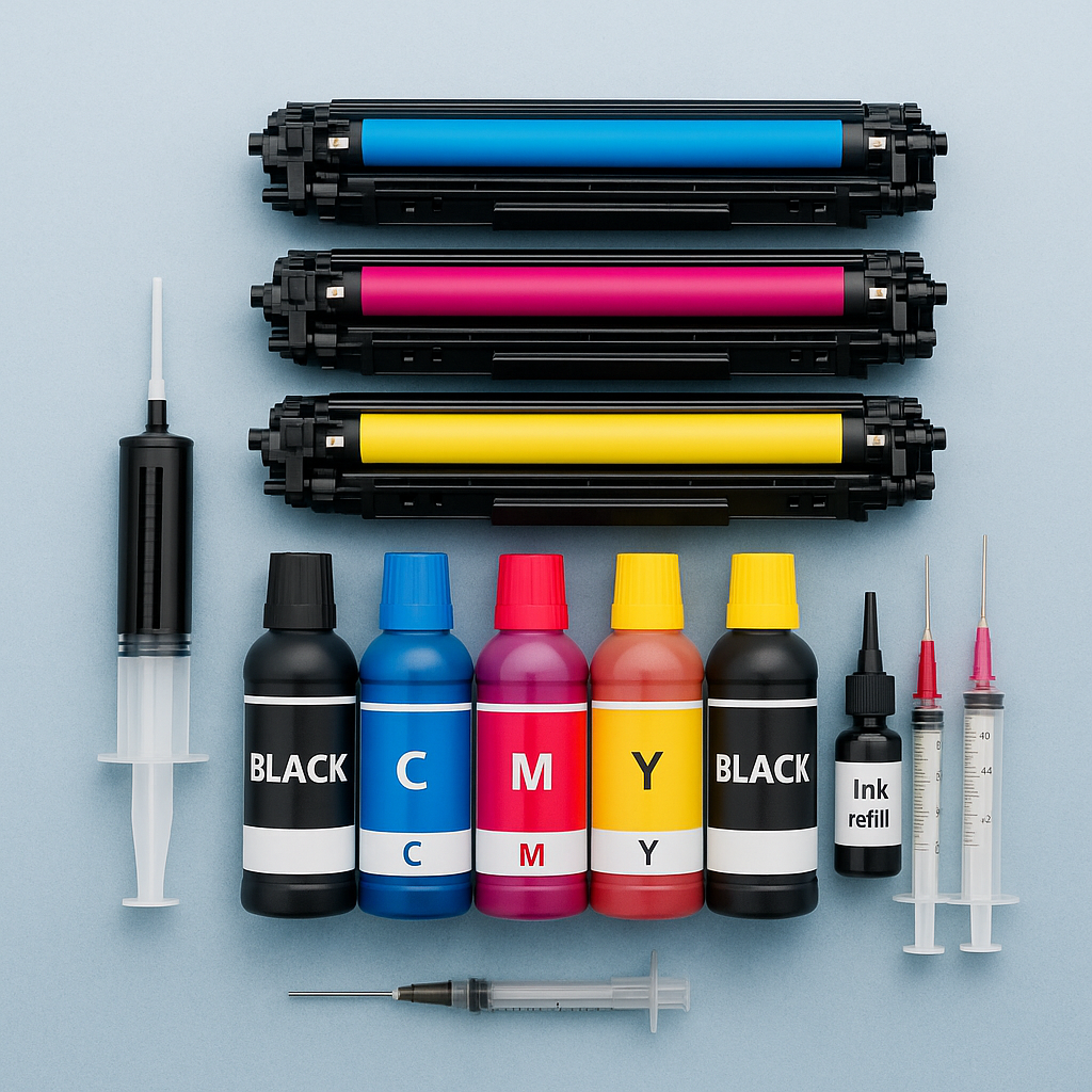 Oferte consumabile pentru imprimante – cartușe laser, cerneală, refill și kituri, disponibile la Print Market