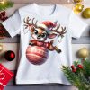 Tricou personalizat de Crăciun "Renul Zglobiu"