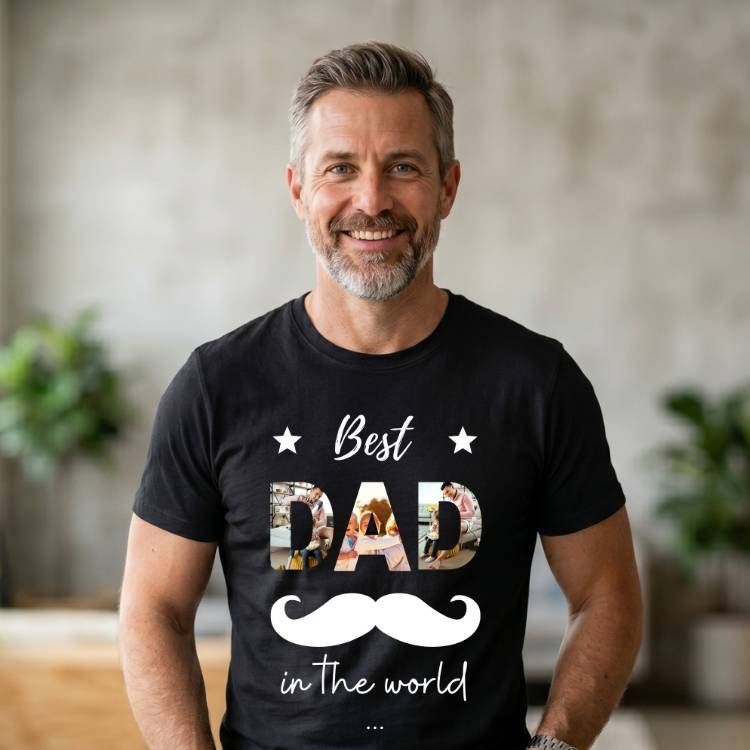 Tricou personalizat „The best Dad in the world”